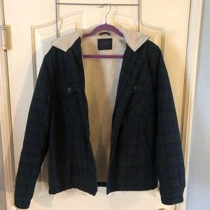 Sherpa-Lined Flannel Jacket, Vintage Re-Mastered Made by Cotton On